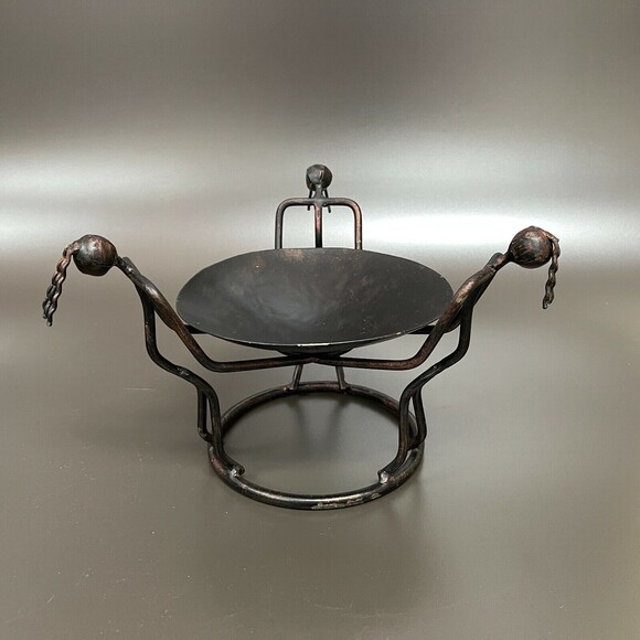 Metal Stand Candle Holder 6" High x 9" Across - Picture 3 of 6